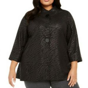 JM Collection Chic Jungle 3 Button Blazer Jacket